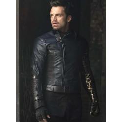 Thunderbolts Bucky Barnes Black Leather Jacket